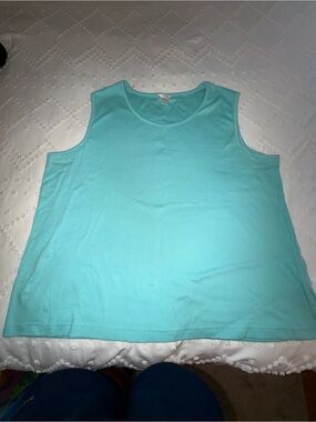 CJ Banks Aqua Tank Top